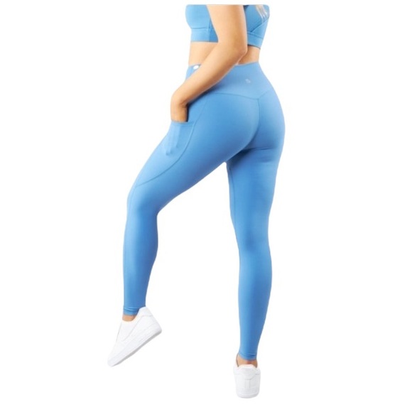 BuffBunny Blue High Waist Rosa Pocket Legging - Picture 2 of 8